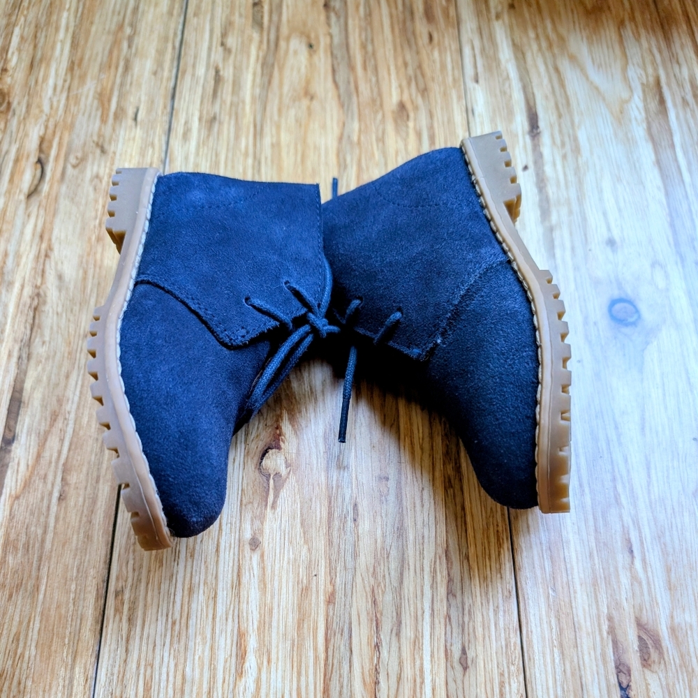Janie and Jack Blue Suede Leather Chukka Boots Size 5 Boys